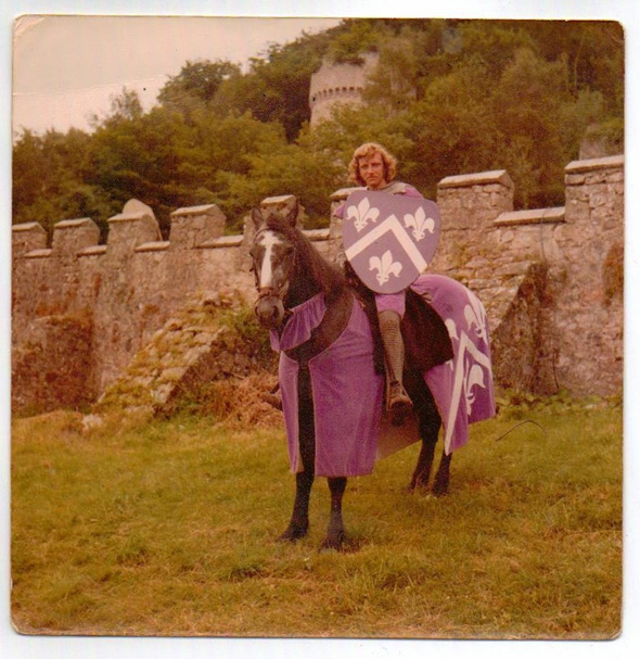 The Purple Knight of Abergele Gwrych Castle's Crossed Lances jousters. Photo copyright Karen Linley.